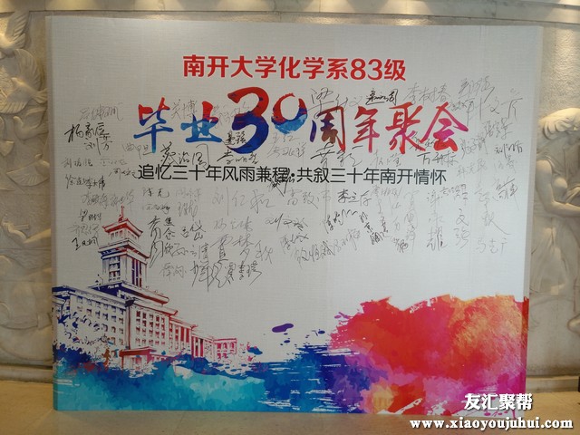 恭祝南開大學(xué)83級化學(xué)系畢業(yè)30周年聚會圓滿成功